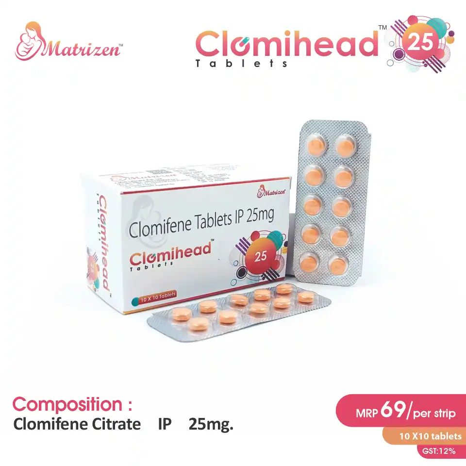 Clomiphene 25mg Tablet at Best Price in PCD Pharma Franchise for Fertility and Ovulation Induction.